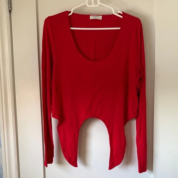 Babaton Scarlet Long Sleeve Tie-Front Top - Picture 2 of 4